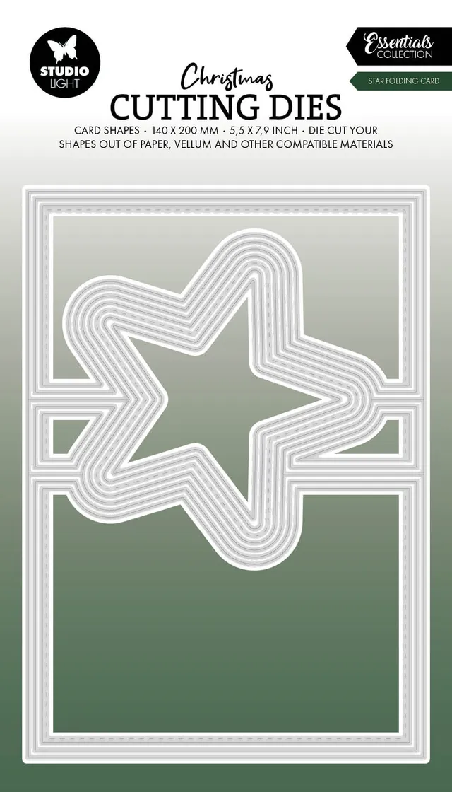 Studio Light Essentials Star folding card dies stjernekort
