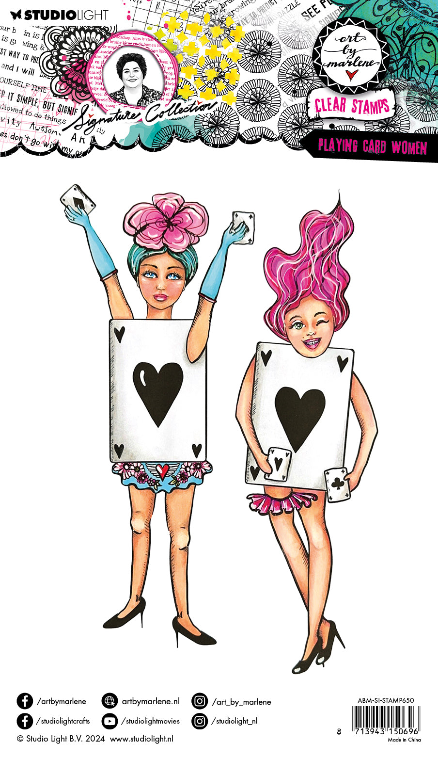 Studio Light Signature Playing Card Women clearstempel