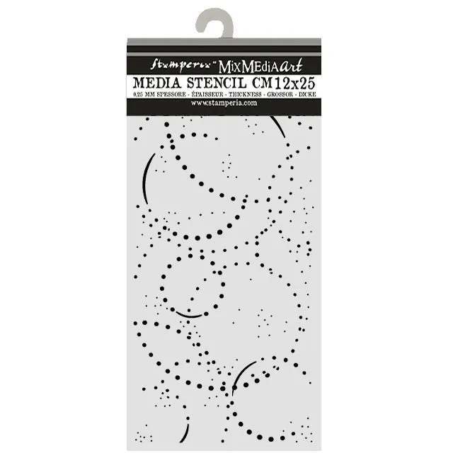 Stamperia Cosmos Ink Orbits sjablong 12x25 cm tykk