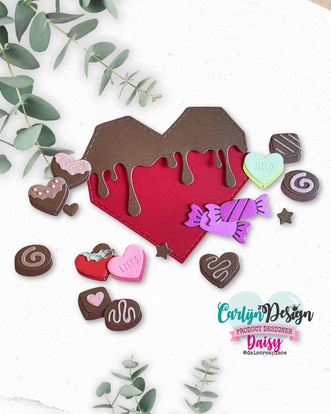 CarlijnDesign Heart Bonbon Box CDSN-0362 dies hjerteeske