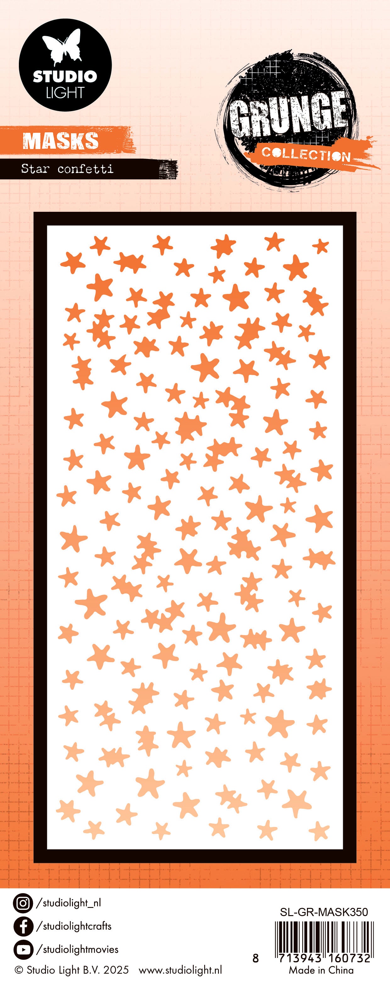 Studio Light Grunge stjernesjablong Star confetti