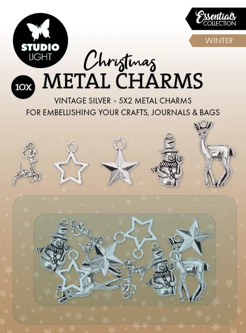 Studio Light Essentials Winter Elements metallcharms 10-pk