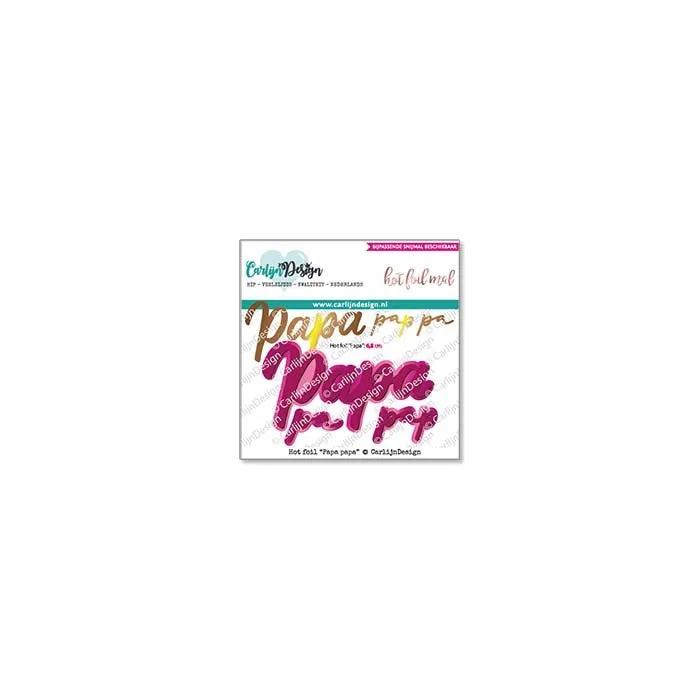 CarlijnDesign CDHF-0029 hotfoilplate papa papa
