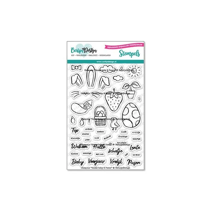 CarlijnDesign CDST-0098 stempler gnome baby påske A6