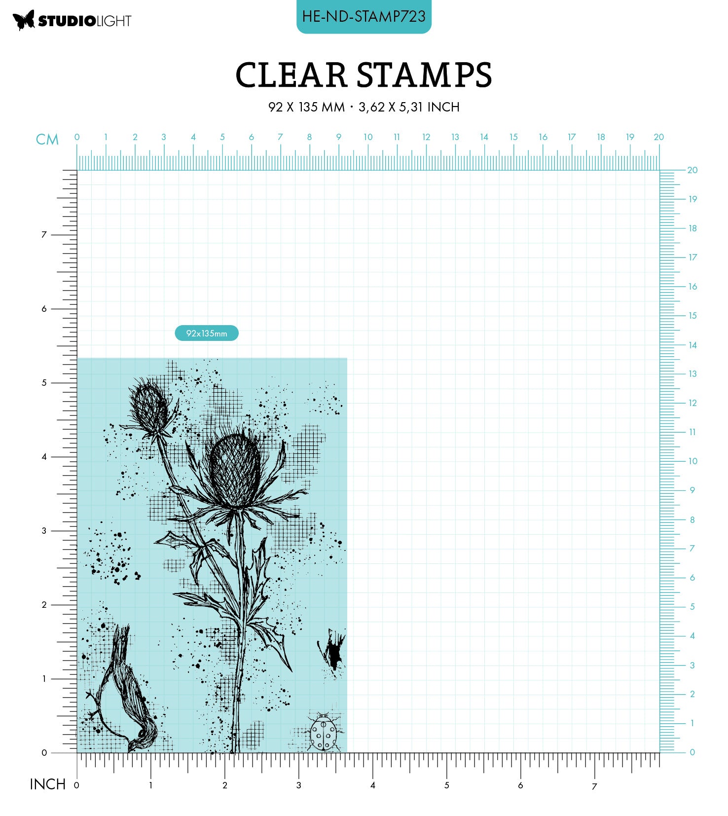 Studio Light Nature's Dream 2 Thistle stempel