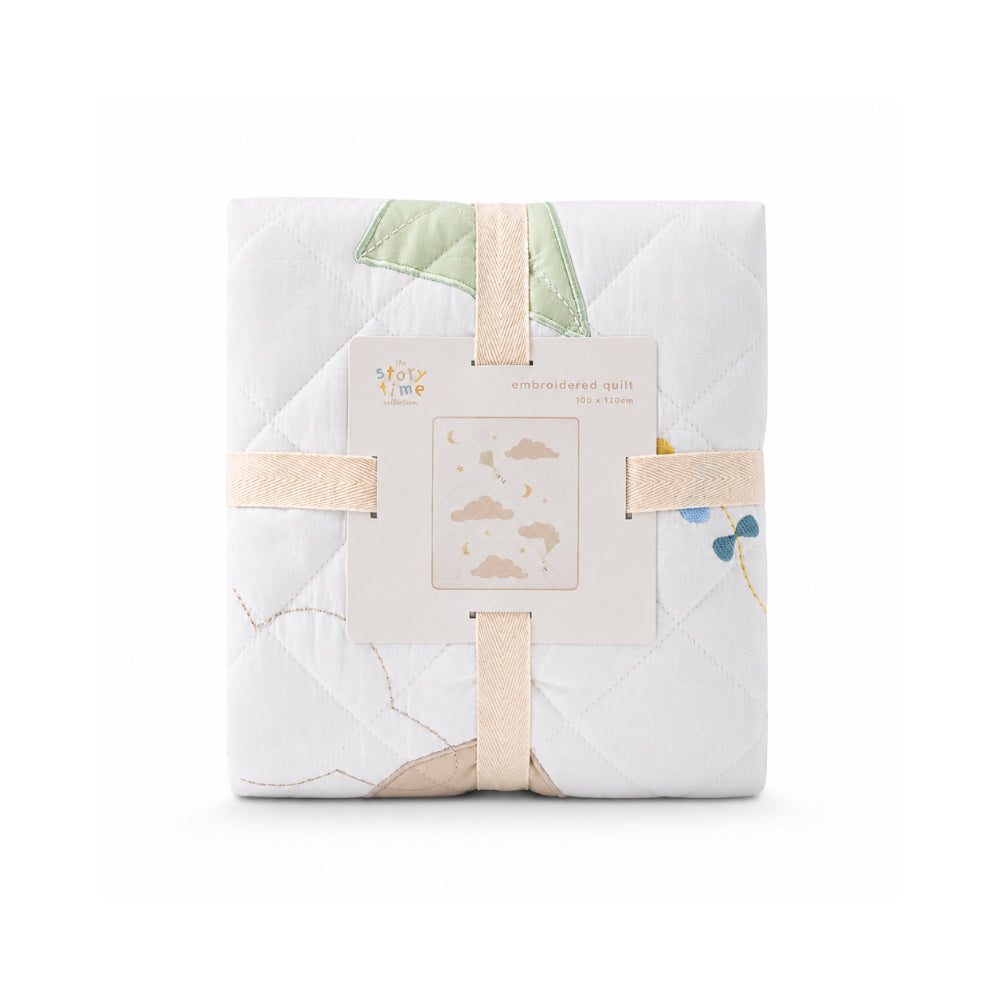 KaiserCraft Story Time Up & Away babyteppe 100 x 120 cm bomull