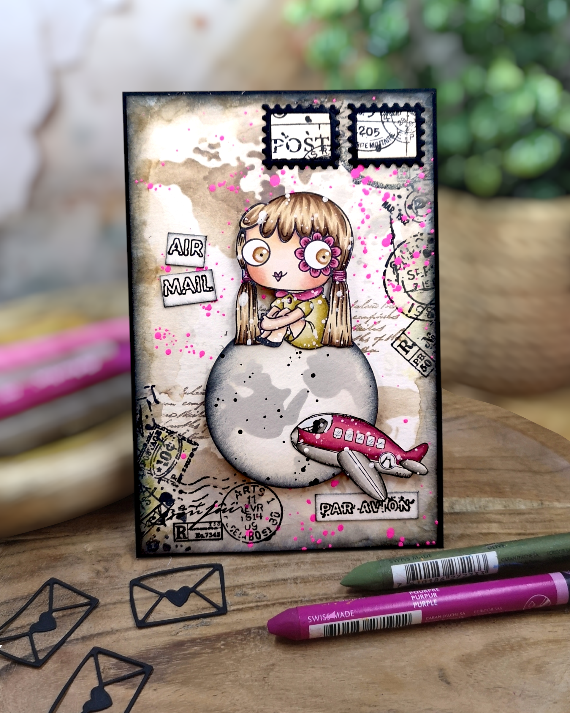 AALL & Create TP-1338 Postcard Shuffle stempelsett A6