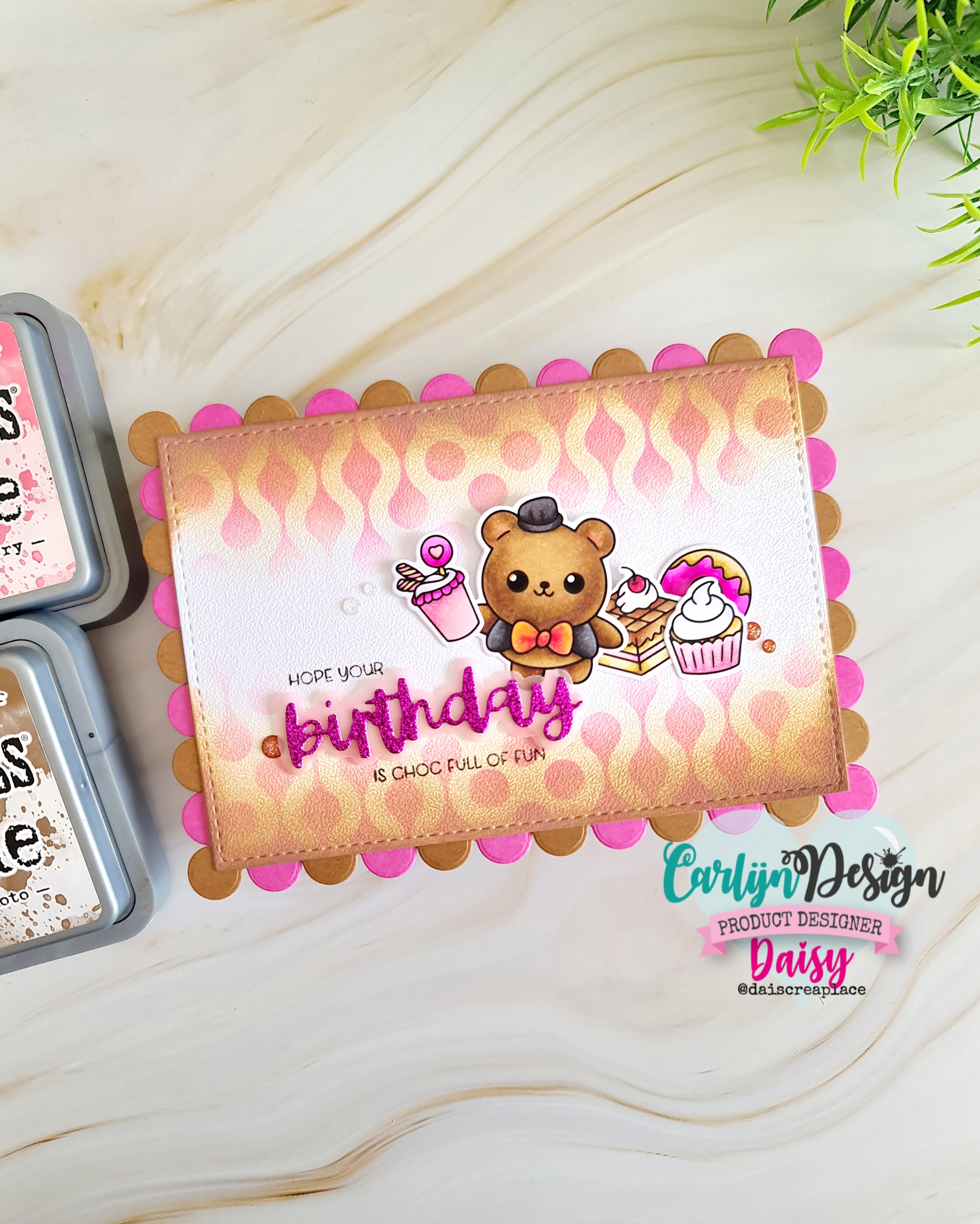 CarlijnDesign Choco Friends words dies CDSN-0333 engelsk