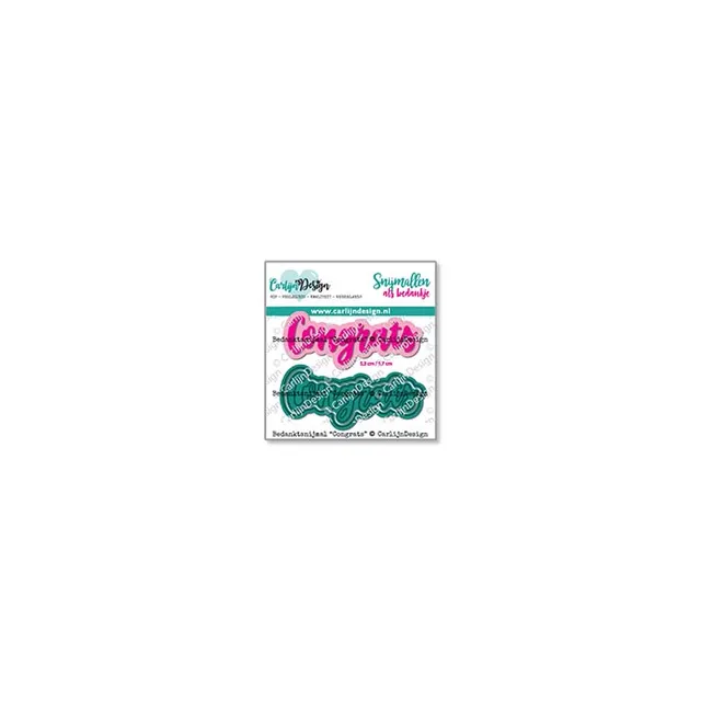 CarlijnDesign CDBS-0009 Congrats dies tekst 5,1 cm retro