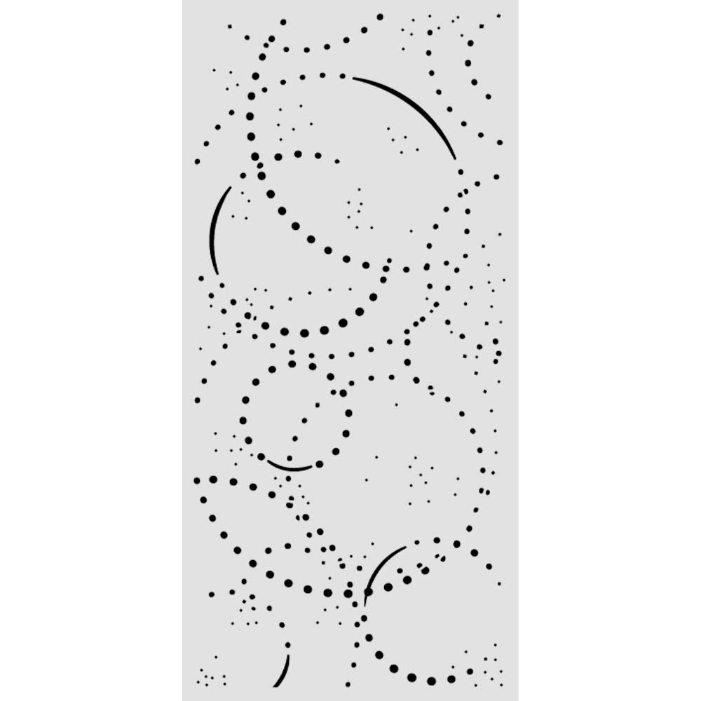 Stamperia Cosmos Ink Orbits sjablong 12x25 cm tykk