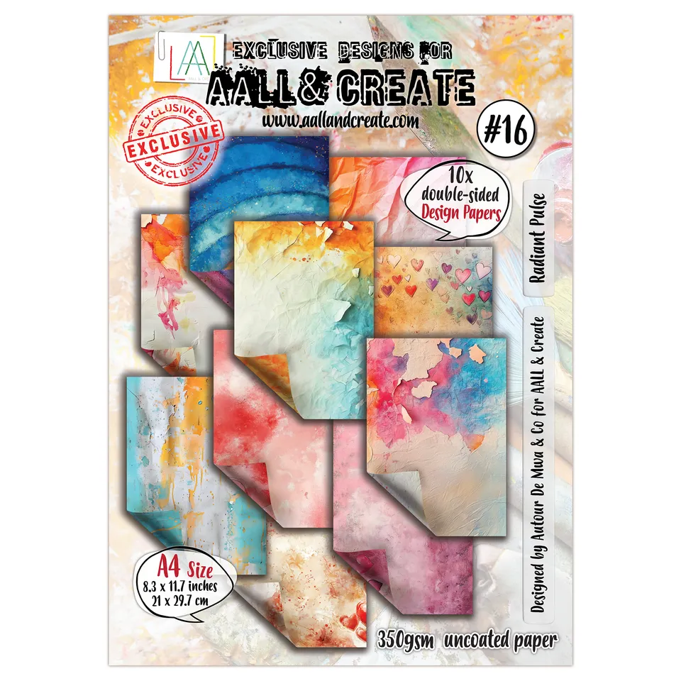 AALL & Create #16 Radiant Pulse designpapir A4 – 10 ark