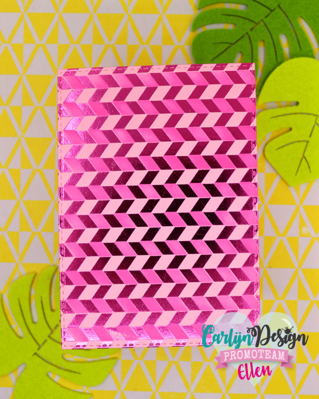 CarlijnDesign Chevron CDHF-0085 hot foil-plate A6 mønster