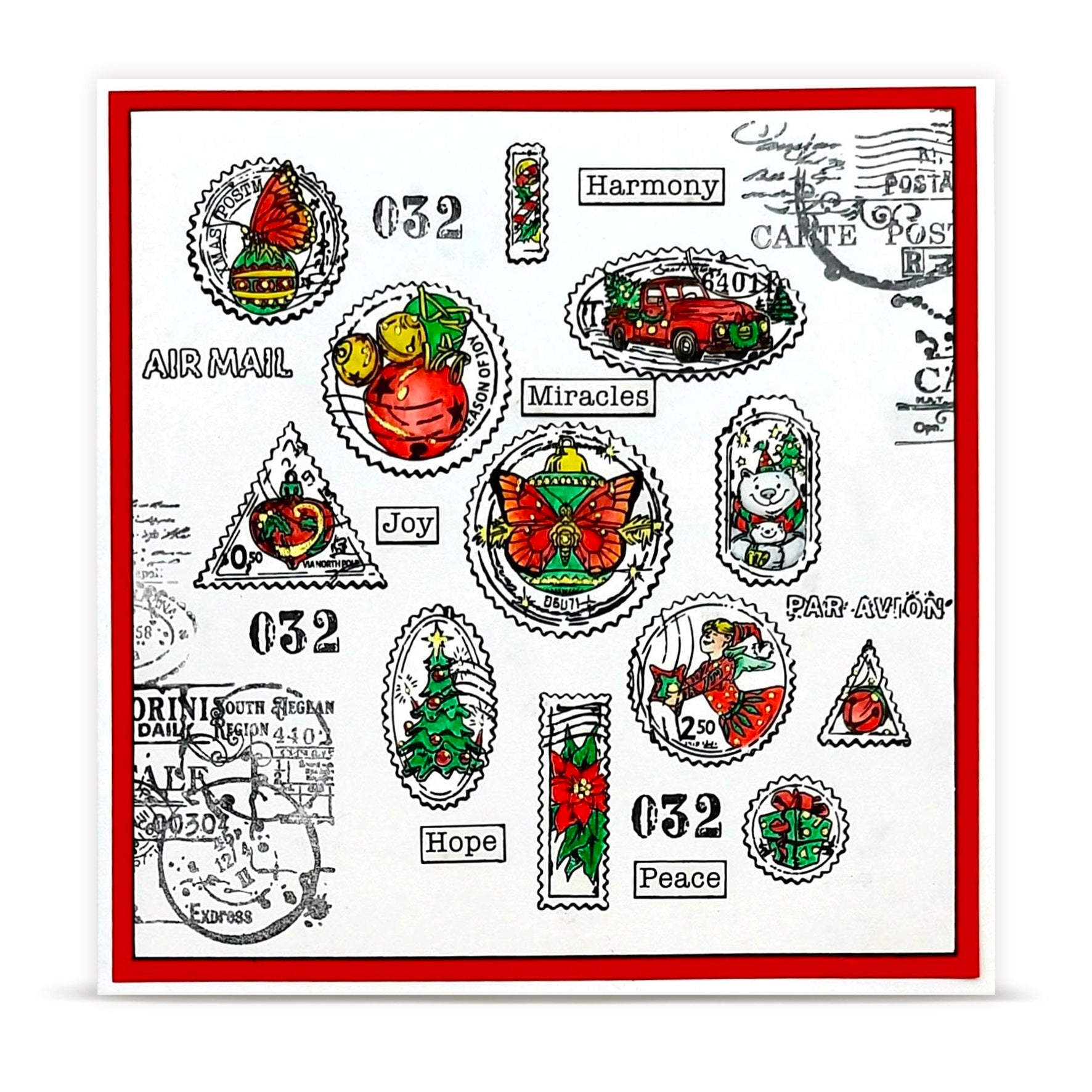 AALL & Create Autour de Mwa TP-1490 + DI-124 stempelsett jul oval