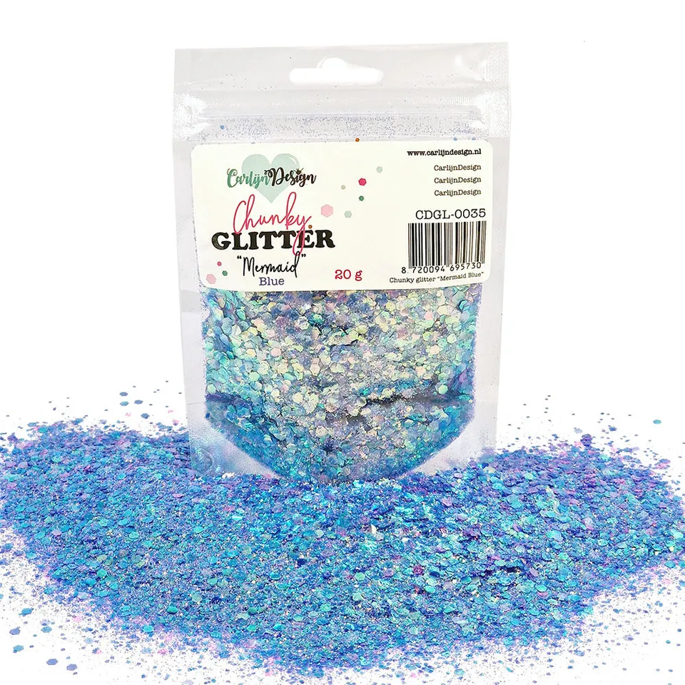 CarlijnDesign Chunky Glitter CDGL-0035 glitter Mermaid Blue 20 g
