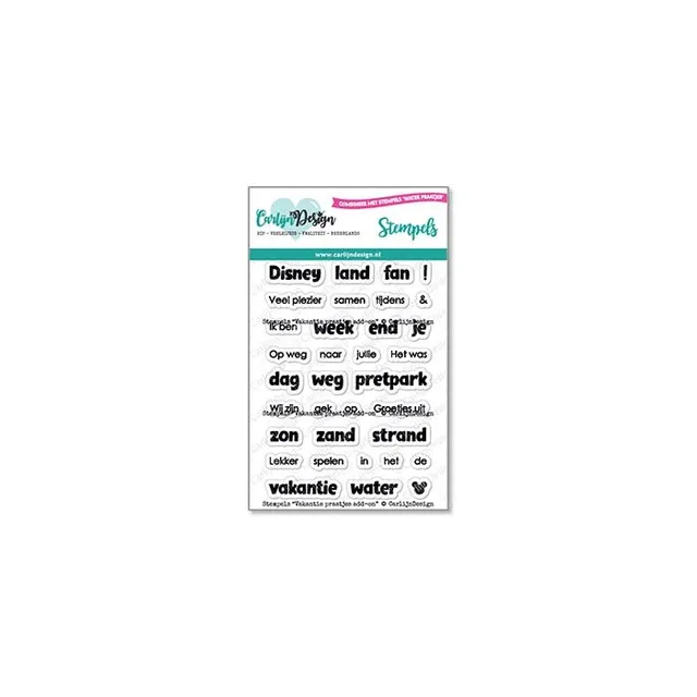 CarlijnDesign Vakantie praatjes CDST-0125 stempel A7 sjø