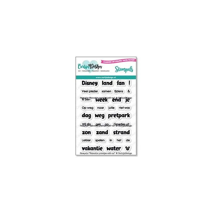 CarlijnDesign Vakantie praatjes CDST-0125 stempel A7 sjø