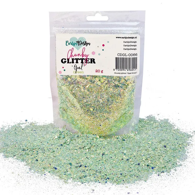 CarlijnDesign CDGL-0066 chunky glitter Opal Green 20 g