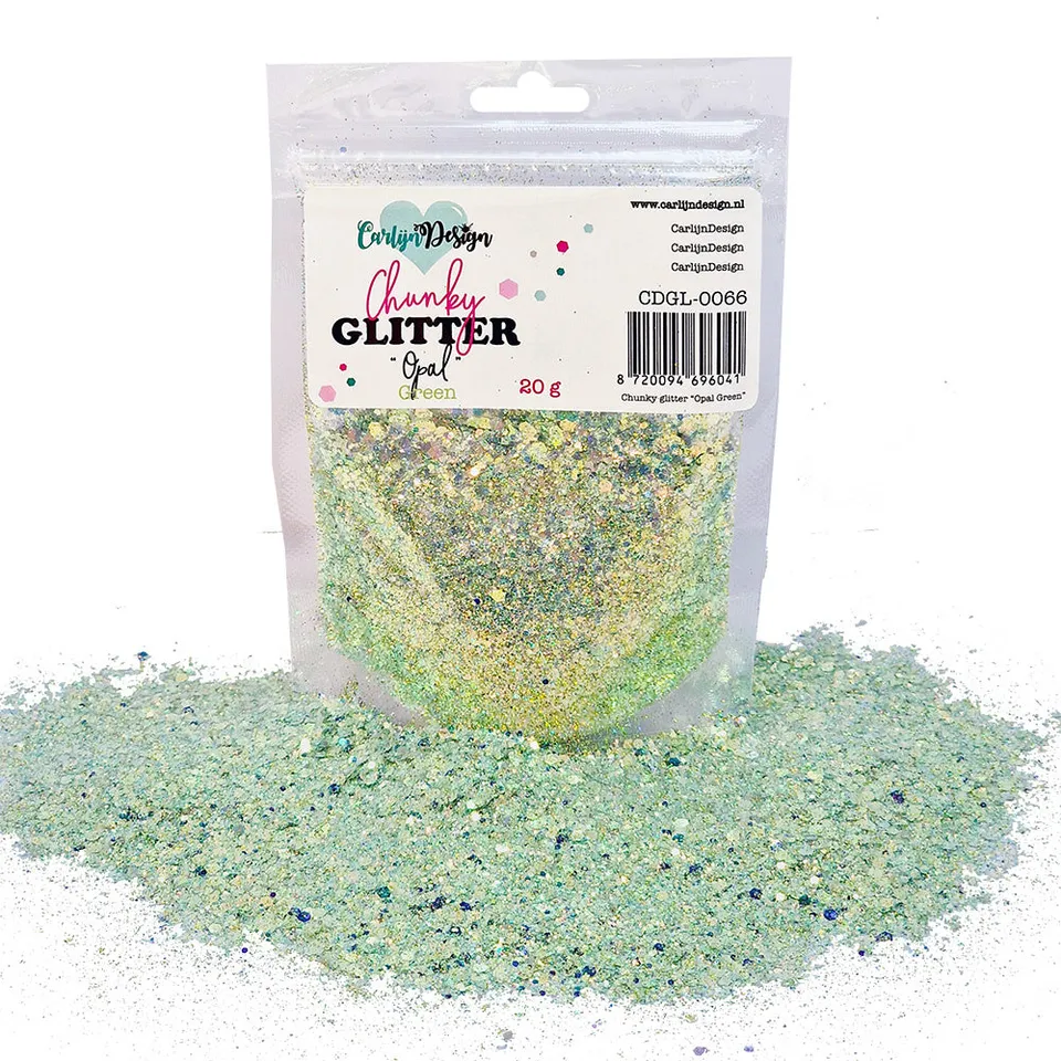 CarlijnDesign CDGL-0066 chunky glitter Opal Green 20 g