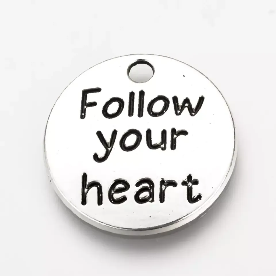 Korthobby Follow your heart stempel tekstmotiv