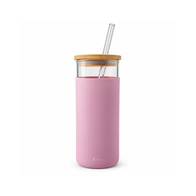 KaiserCraft Lagoon smoothieflaske glass 450 ml rosa