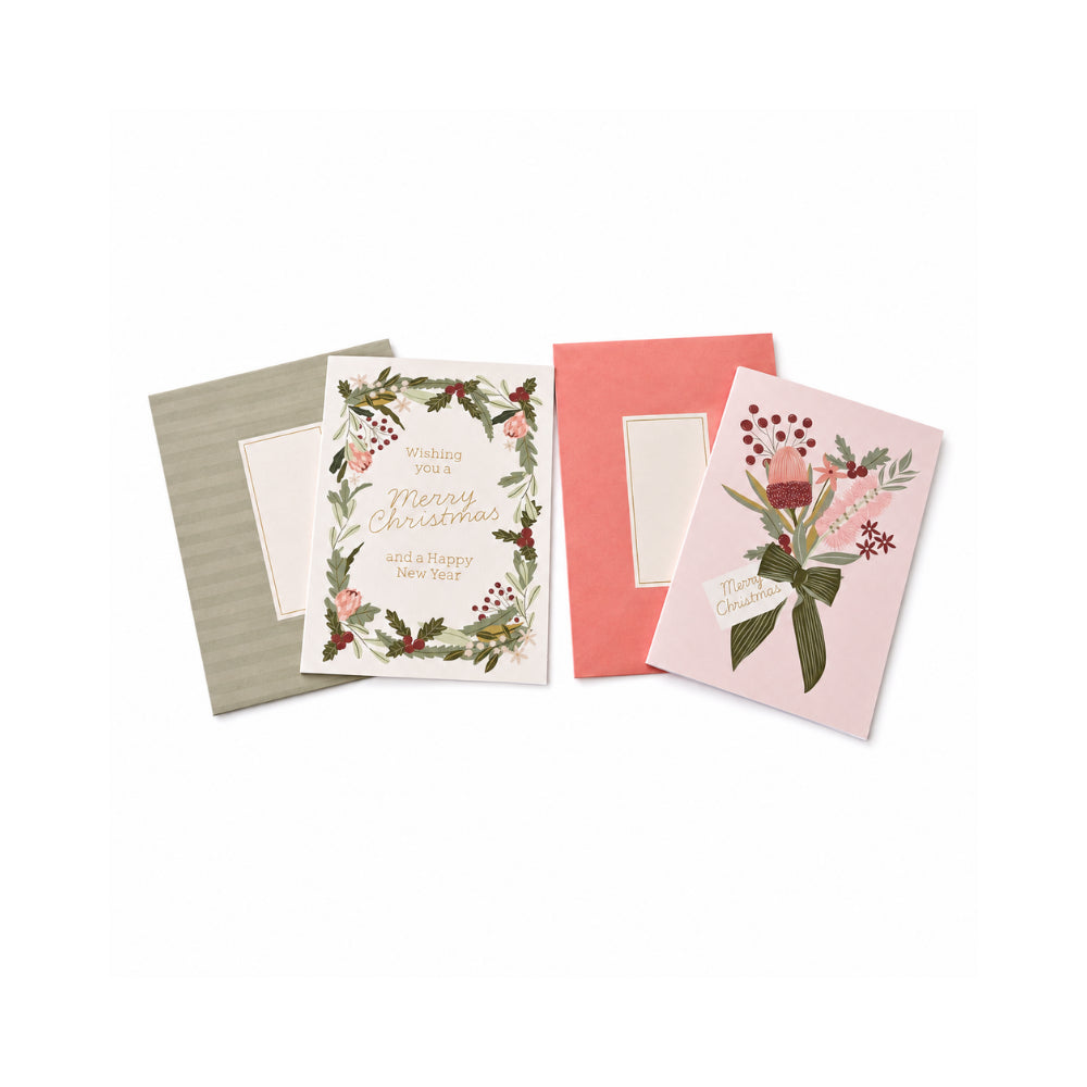 KaiserCraft Christmas Card FOLIAGE julekort 20-pk gullfolie