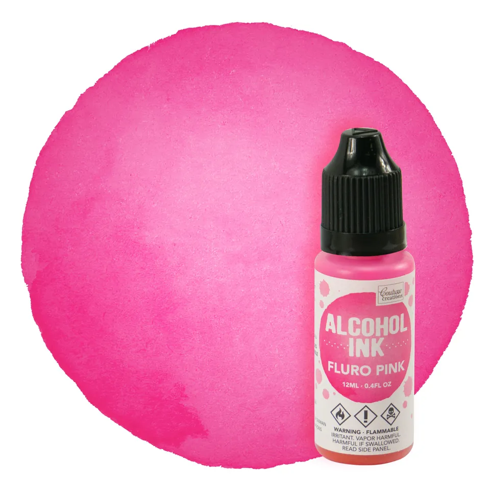 Couture Creations Alcohol Ink Fluro Pink alkoholblekk 12 ml neonrosa