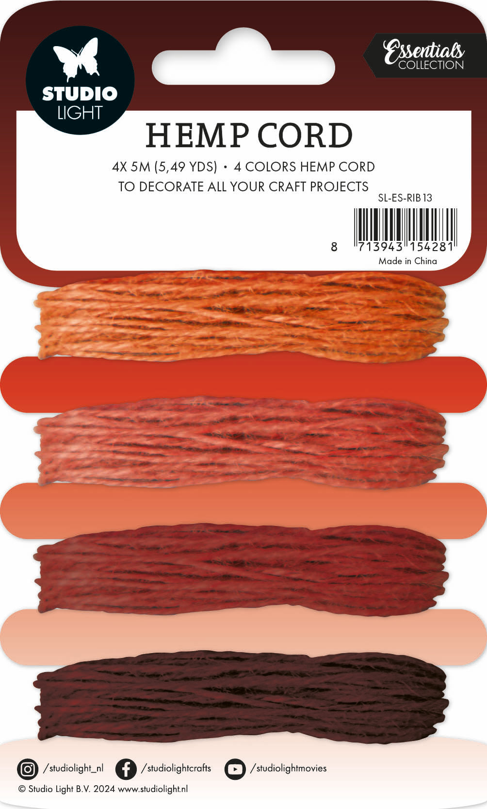 Studio Light Essentials Shades of Orange hampetråd 4 farger