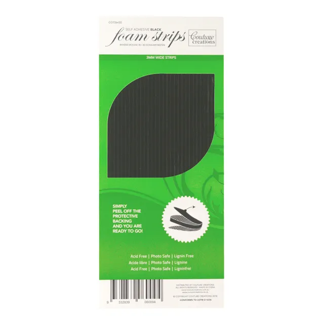 Couture Creations 3D skumstrimler svart 30-pk 2 mm
