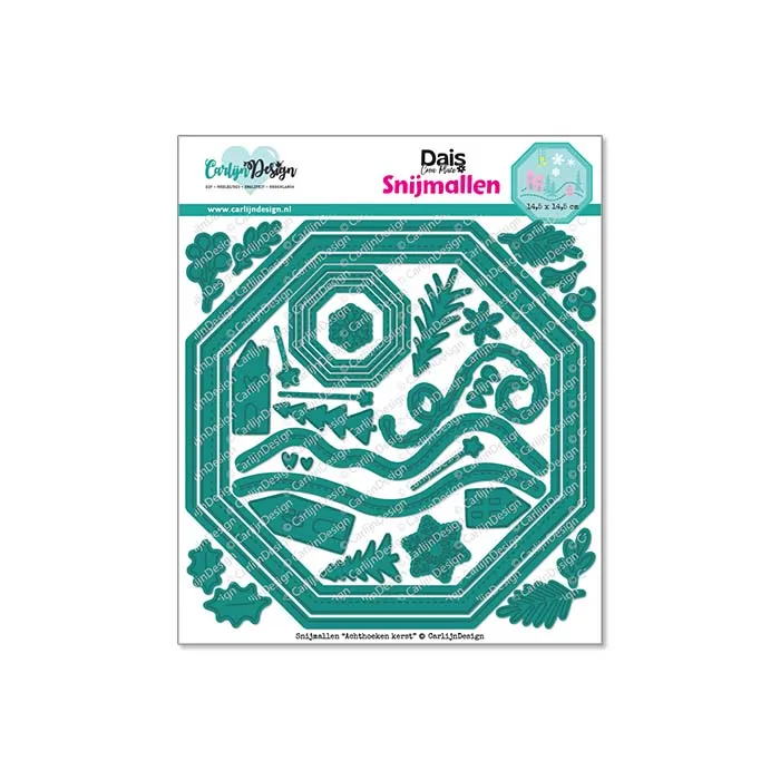 CarlijnDesign Åttekant Jul CDSN-0324 dies julemotiver