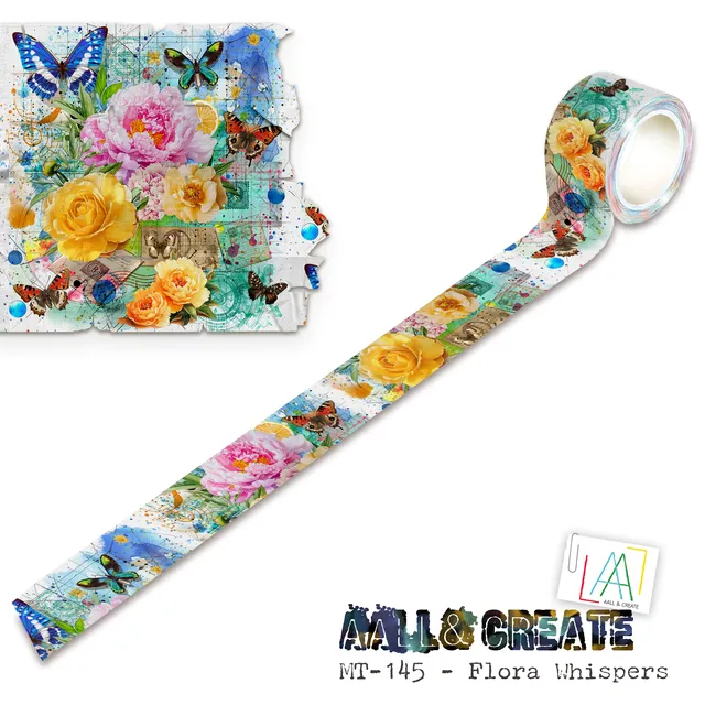 AALL & Create MT-145 Flora Whispers washi tape 25 mm