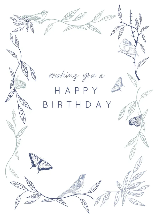 KaiserCraft Dainty gratulasjonskort Butterfly Garden 5x7" 