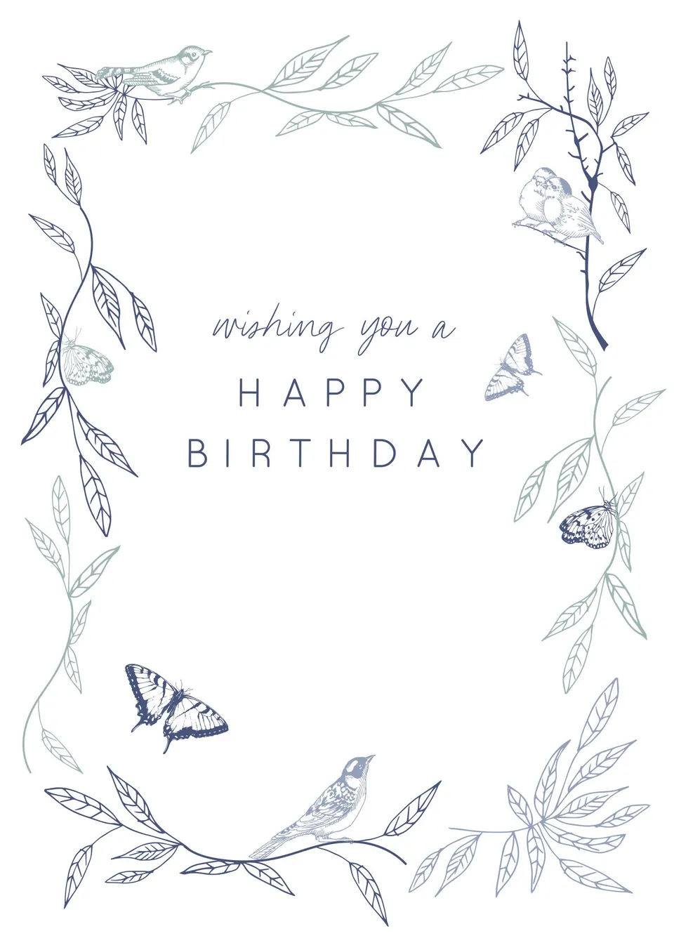 KaiserCraft Dainty gratulasjonskort Butterfly Garden 5x7" 