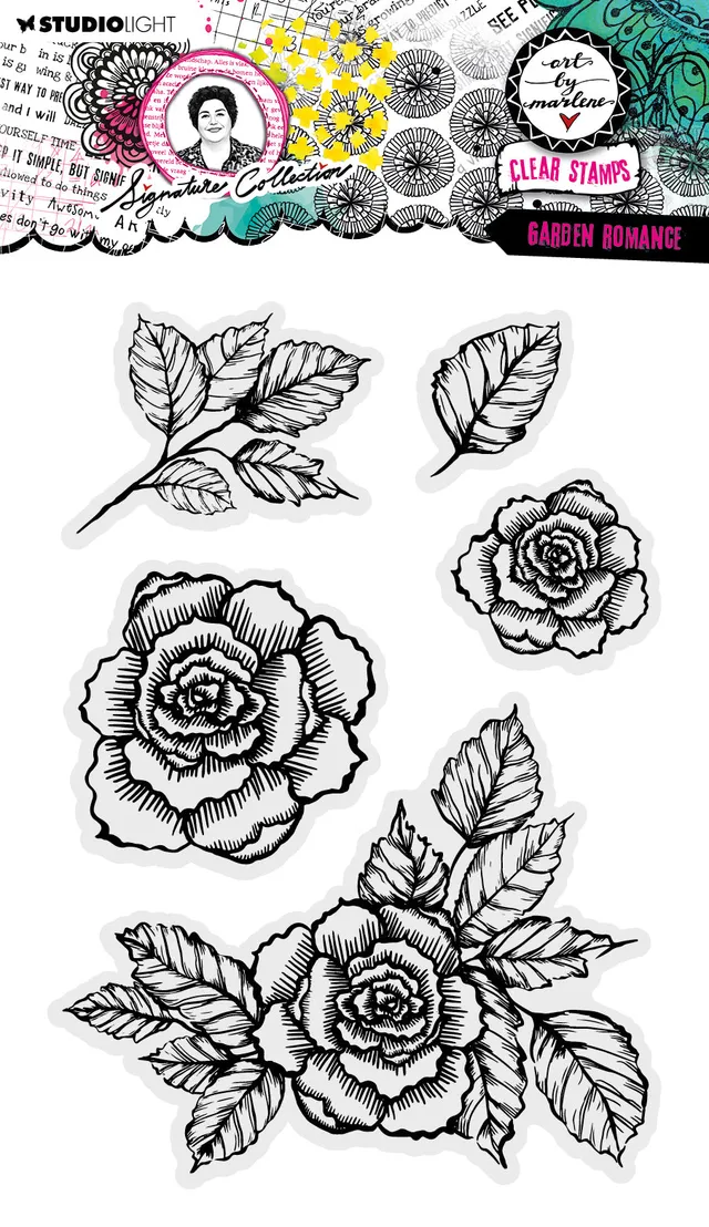 Studio Light Art by Marlene Garden Romance stempel 153x265