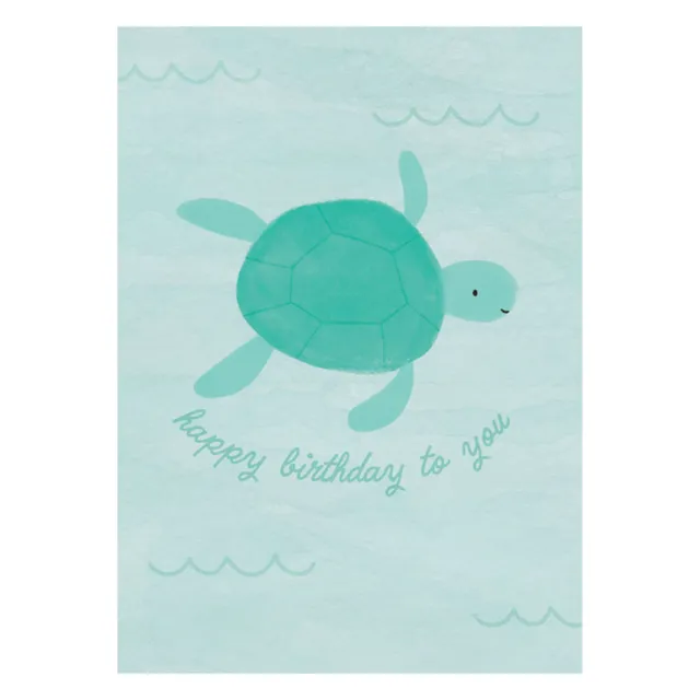 KaiserCraft Bubbles Birthday Turtle bursdagskort skilpadde
