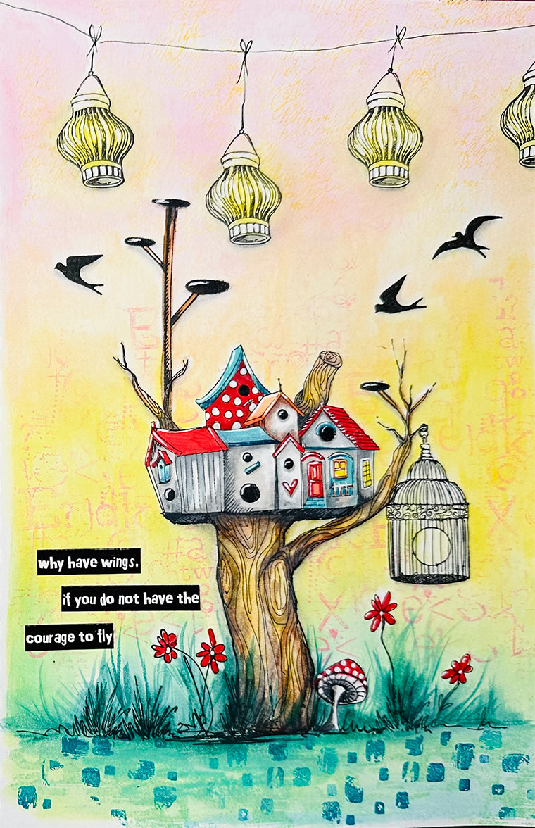 Art by Marlene Lovely textures clear stamp tekstur
