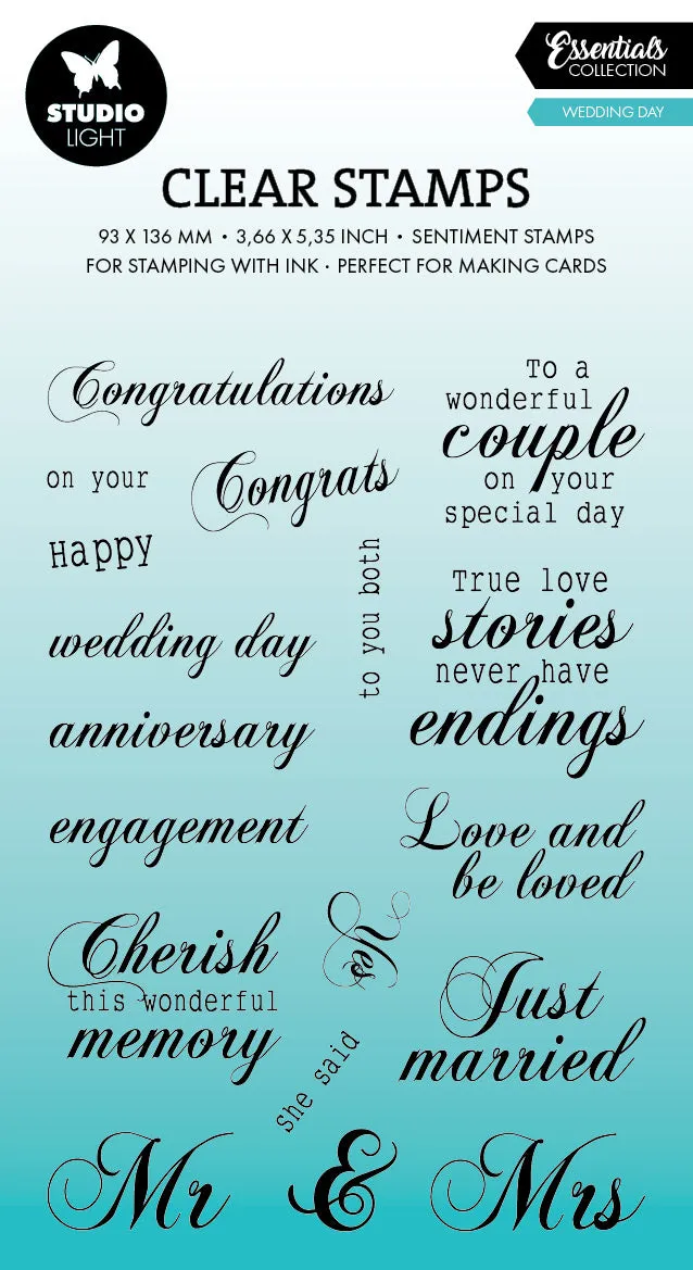 Studio Light Essentials Wedding day stempel bryllup 93x139mm