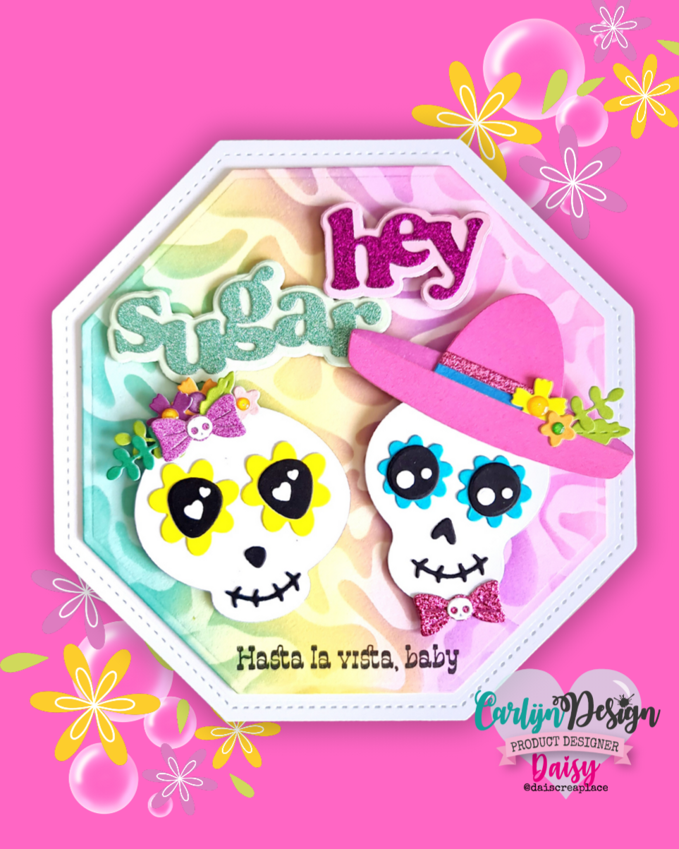 CarlijnDesign Sugar Skulls CDSN-0327 dies meksikanske hodeskaller