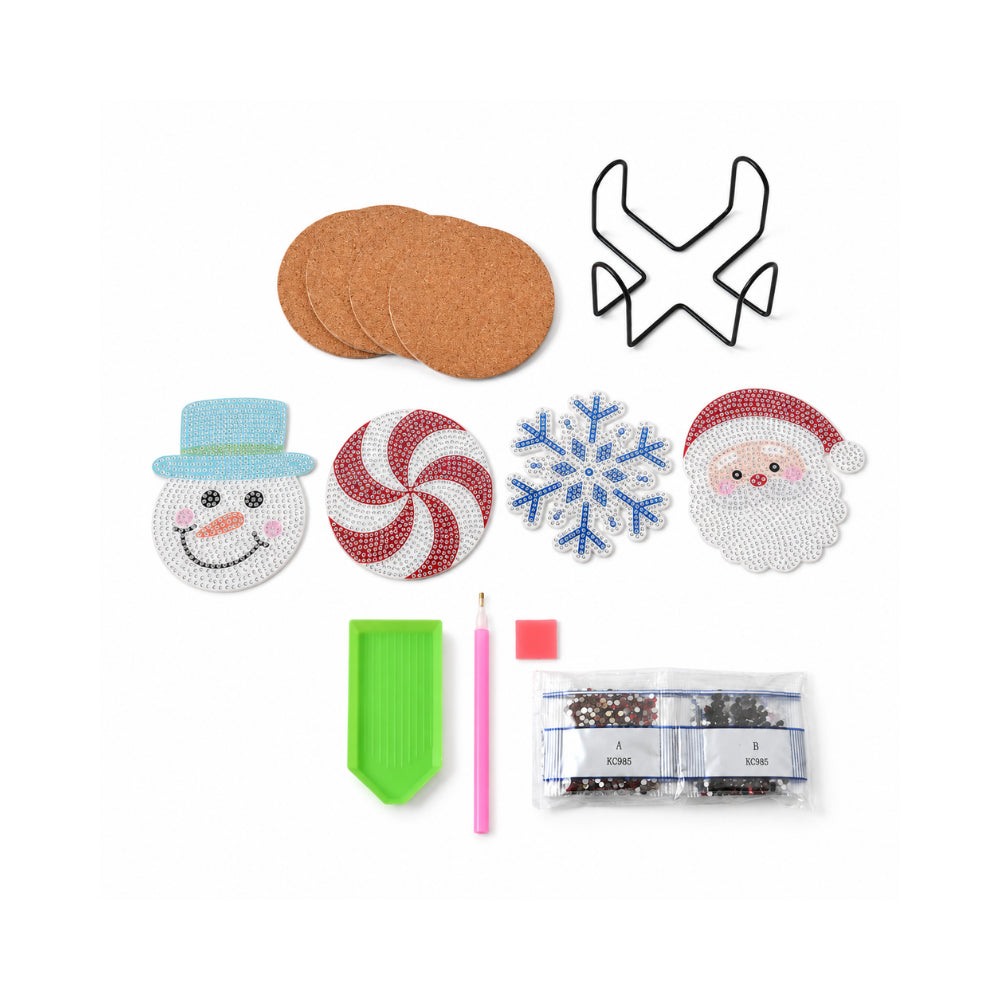 KaiserCraft Christmas Sparkle Coasters FESTIVE brikkesett 4-pk