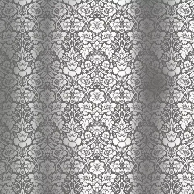 Kora Damask Dalia kartong grå med sølvfolie