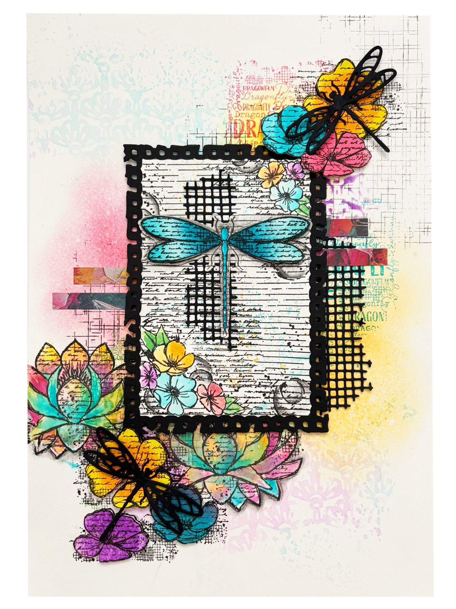 Studio Light Dragonfly Dreams Note Card dies kortform