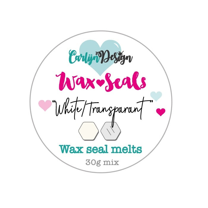 CarlijnDesign CDWX-0034 voksperler hvit transparent 30 g