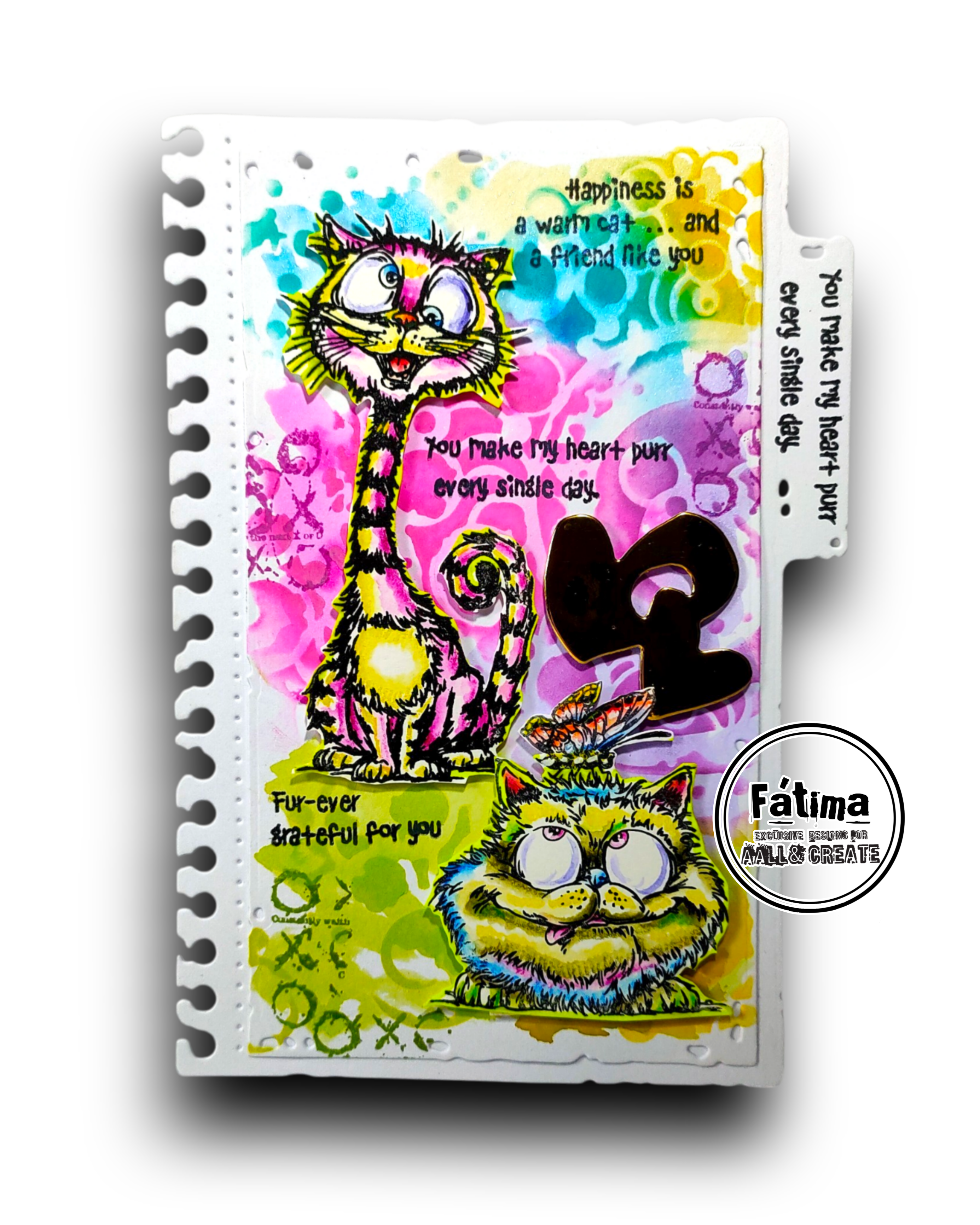 AALL & Create TP-1405 Just Meowmories stempelsett A6 kattemotiv