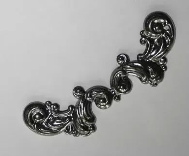Korthobby Stor Swirl dieskutt mørk sølv metallisk