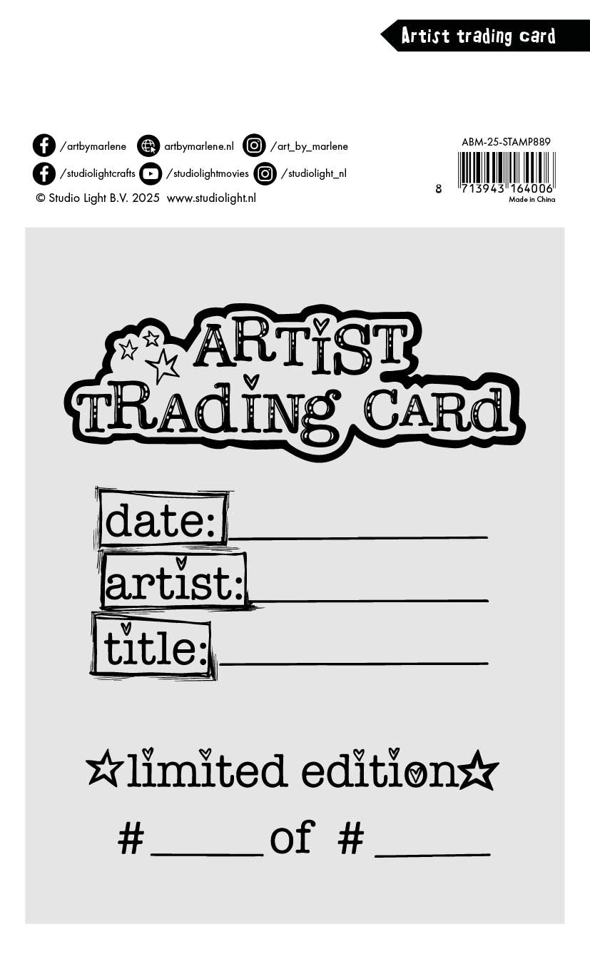 Art by Marlene Artist trading card klarstempel ATC