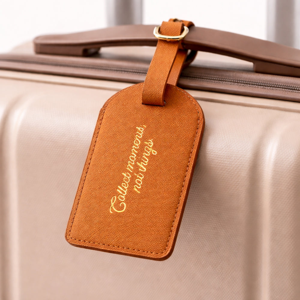 K&Co. Journey Luggage Tag bagasjelapp tan
