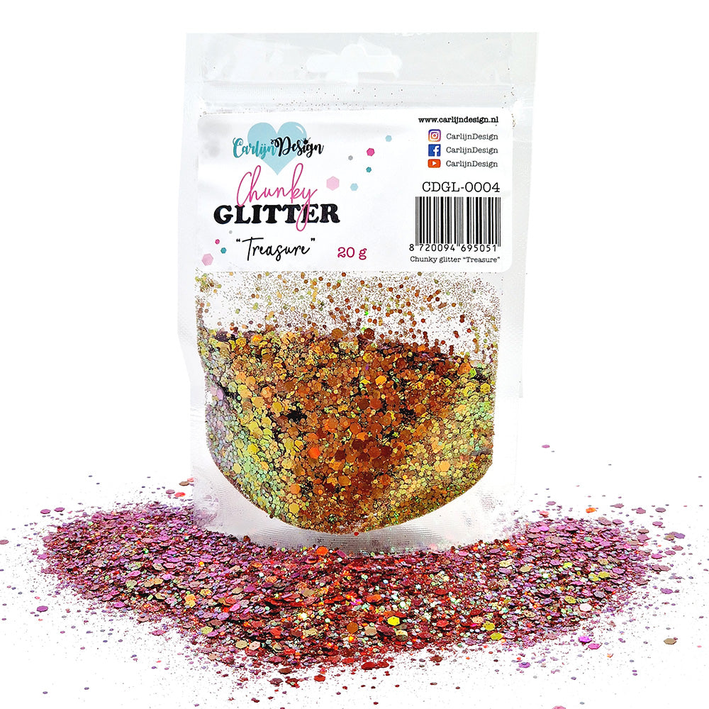 CarlijnDesign Chunky glitter COMBO PACK 2 Autumn glittermix 6x20g