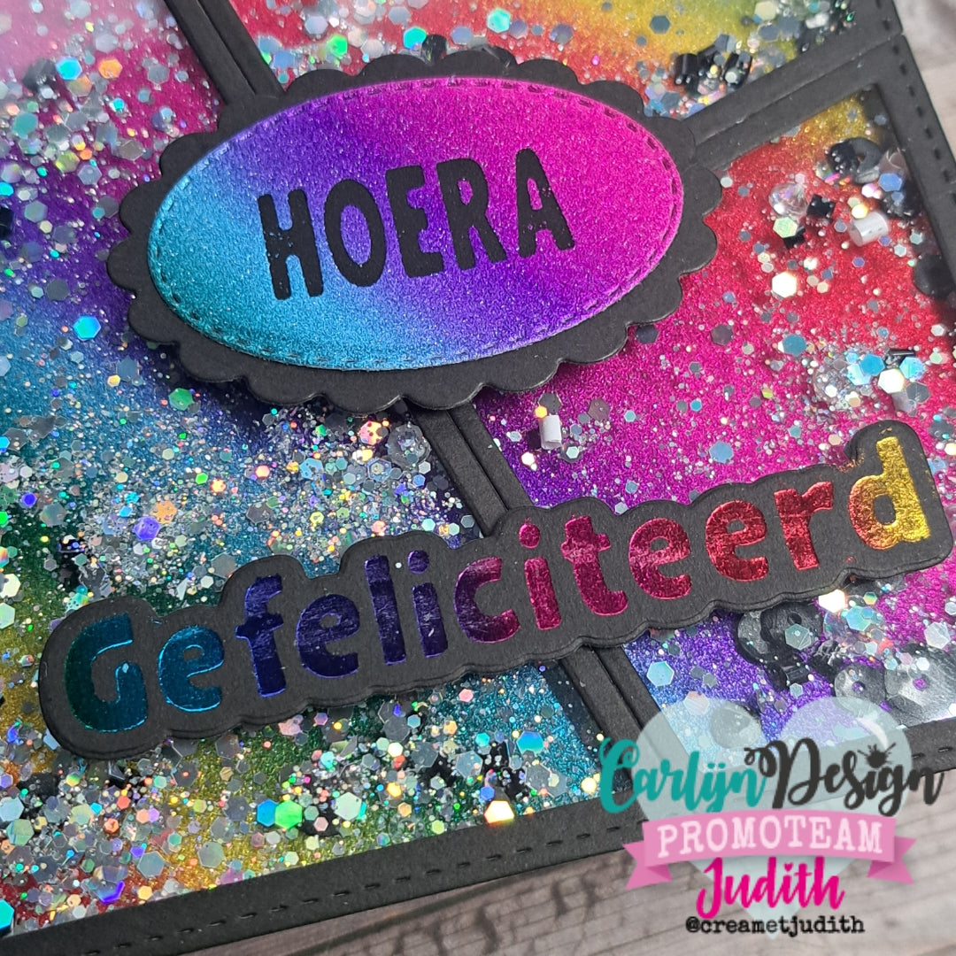 CarlijnDesign Felicitaties CDHF-0065 hot foil plate bursdag