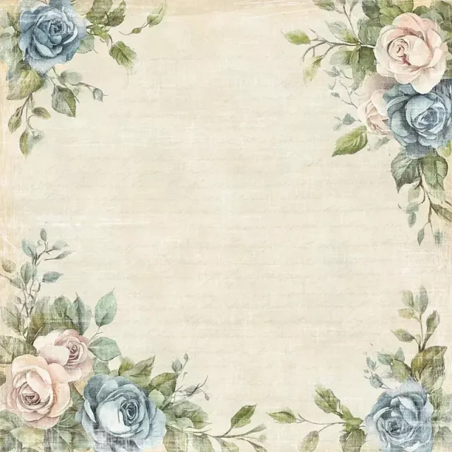 Reprint Journey Roses 12x12 mønsterpapir roser
