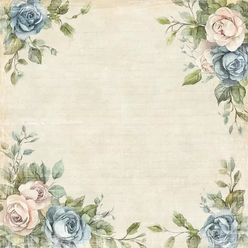 Reprint Journey Roses 12x12 mønsterpapir roser