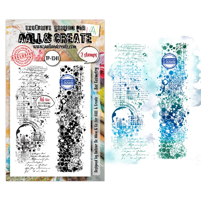 AALL & Create TP-1341 Bee Geometry stempelsett A6 bier